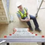 worker fallen off ladder