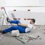 Construction Worker Having an Accident