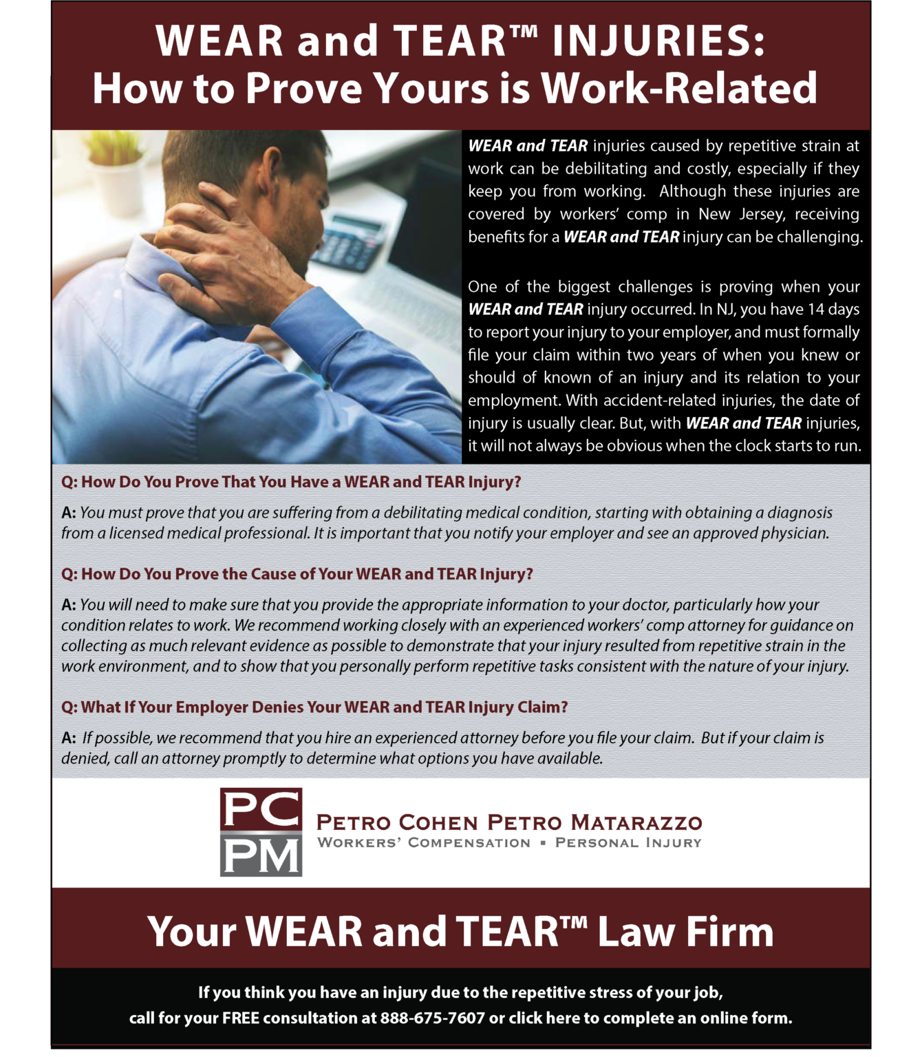 How Do You Prove That a WEAR and TEAR Injury Is WorkRelated? New