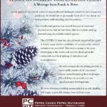 Important Update on Workers' Compensation - Holiday and Covid Message