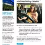 Snapshot of April 2021 Newsletter on Distracted Driving