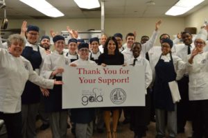 Petro Cohen Sponsors Restaurant Gala - Law firm partner, Susan Petro, pictured with culinary students and staff.